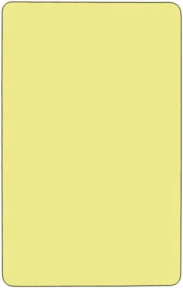 Alt view image 4 of 6 - Flash Furniture Mobile 30 by 48-Inch Rectangular Activity Table with Yellow Thermal Fused Laminate Top and Height Adjustable Pre-School Legs