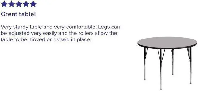 Alt view image 3 of 9 - 42 RND Grey Activity Table