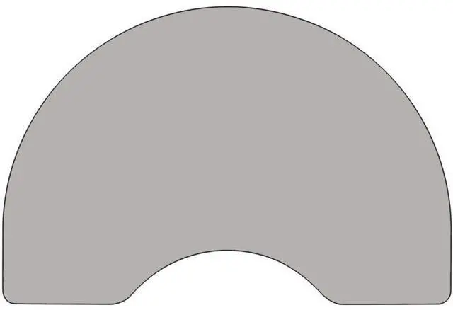 Alt view image 5 of 9 - 48''W x 72''L Kidney Grey HP Laminate Activity Table - Height Adjustable Short Legs