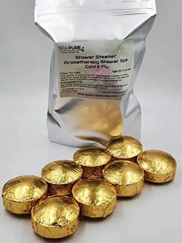 Alt view image 2 of 2 - Spa Pure Cold Relief Aromatherapy: Shower Steamers, Shower Bombs, Bath Melts, USA Made with 100% Pure Essential Oils - Transform Your Shower 8 Count (Pack of 1)