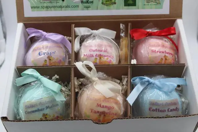 Alt view image 2 of 7 - Spa Pure Kids Safari Animals: 6 XL Bath Bomb for Kids with Surprise Toys Inside (Safari Animal) USA Made, Natural, Organic XL 5 oz Gift for Girls/Boys (6-Pack Gift Set)