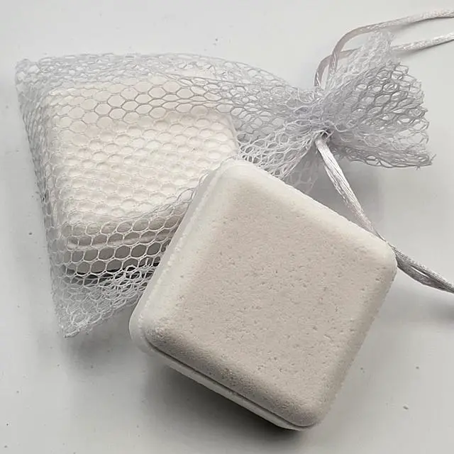 Alt view image 7 of 7 - Essential Oil Shower Steamers XL with mesh shower steamer bag and glossy laminate box. (Lavender)