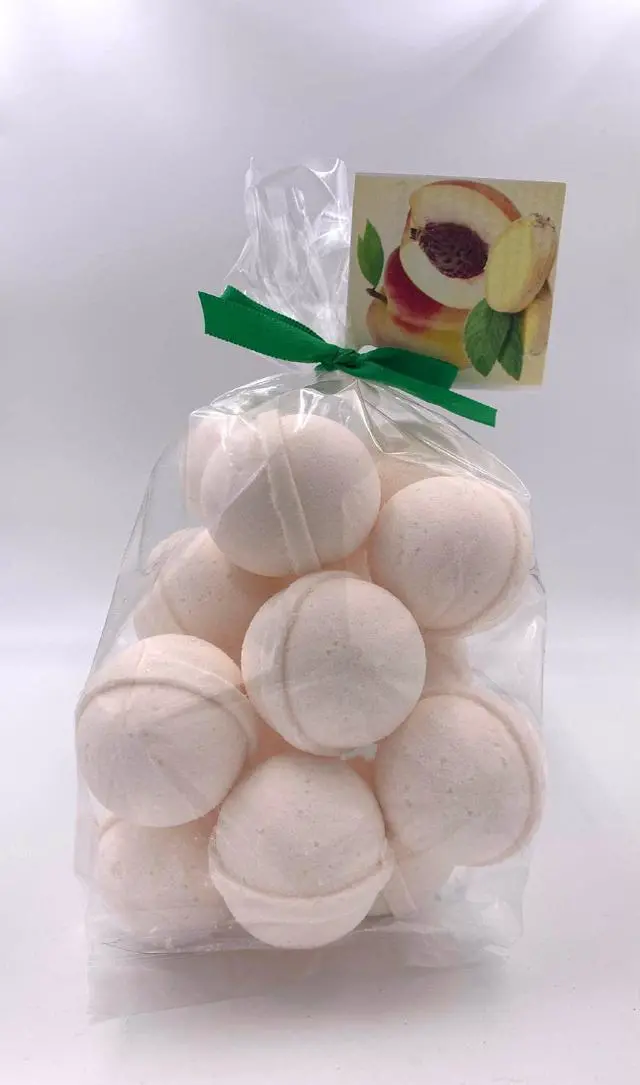 Alt view image 3 of 3 - Spa Pure Ginger Peach Bath Bomb - USA Made with Shea Butter - Ultra Moisturizing & Best for All Skin Types - Each of 1 oz - (14 Count in Pack of 1)