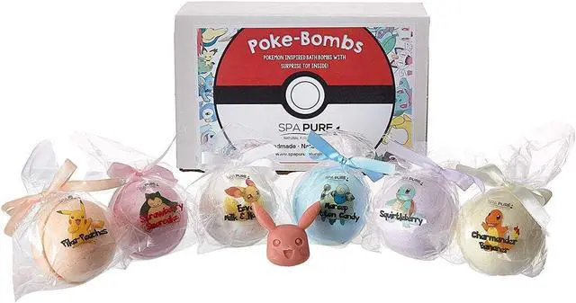 Main image of Bath Fizzy with Surprise Toy: Poke-Bomb Bath Fizzy, 6 (5 oz), Great for Bubble Baths, Perfect for Girls and Boys