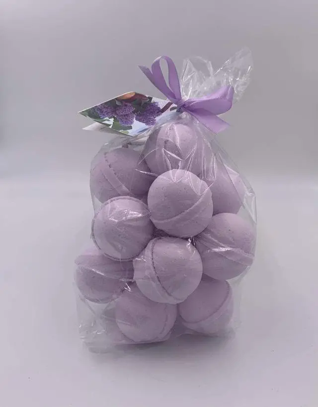 Main image of Spa Pure French Lilac Bath Bombs: USA Made with Shea Butter, Ultra Moisturizing, Great for Dry Skin (14 Count) Pack of 1