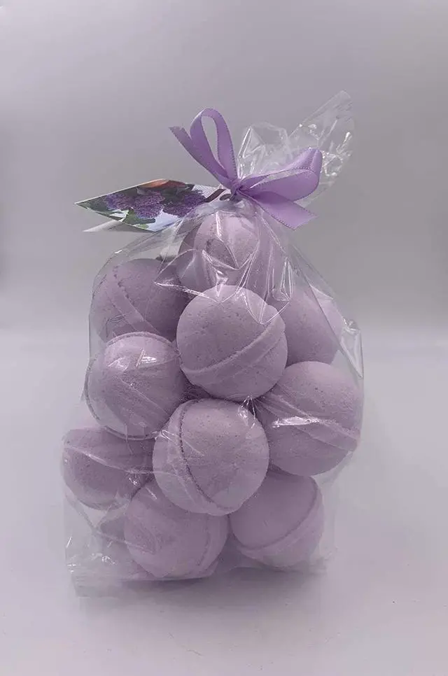 Alt view image 3 of 4 - Spa Pure French Lilac Bath Bombs: USA Made with Shea Butter, Ultra Moisturizing, Great for Dry Skin (14 Count) Pack of 1