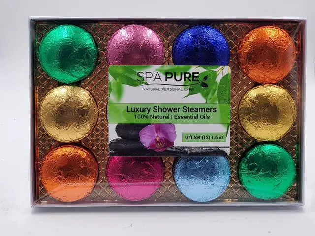 Alt view image 4 of 4 - Spa Pure Shower Bombs: New SCENTS Rejuvenating Steamers Aromatherapy Tablets, Bomb, Vaporizing Steamer Soothers Bath Melt for Women, Men, Natural Organic Large Cosmetic Fizzies (12 Count) Pack of 1