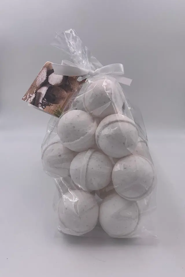 Alt view image 5 of 5 - Spa Pure Coconut Vanilla Bath Bombs:  Made in USA with Shea Butter, Ultra Moisturizing, Great for Dry Skin, All Skin Types (14 Count) Pack of 1