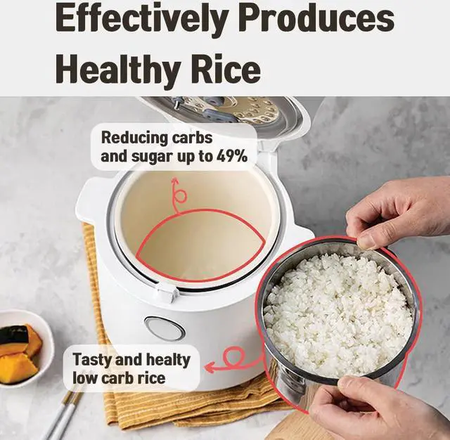 Alt view image 5 of 7 - Banu Mini Reduce Sugar Digital Programmable Multi-Functional Low Carb Rice Cooker