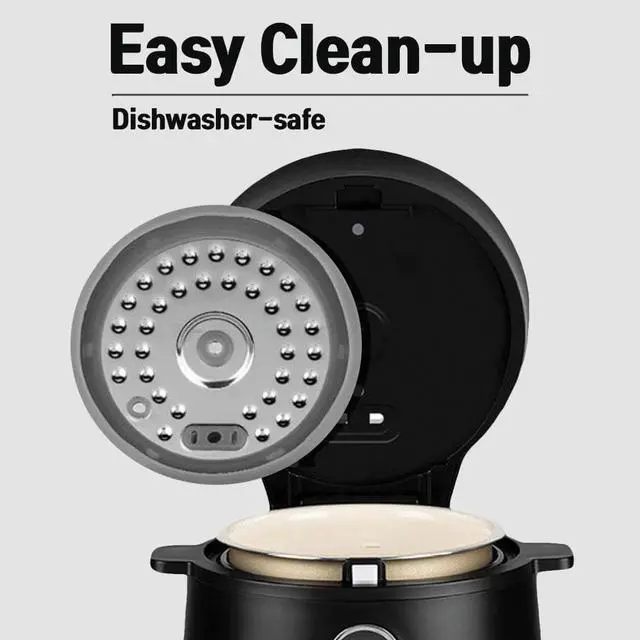 Alt view image 5 of 7 - Banu Mini Reduce Sugar Digital Programmable Multi-Functional Low Carb Rice Cooker Black