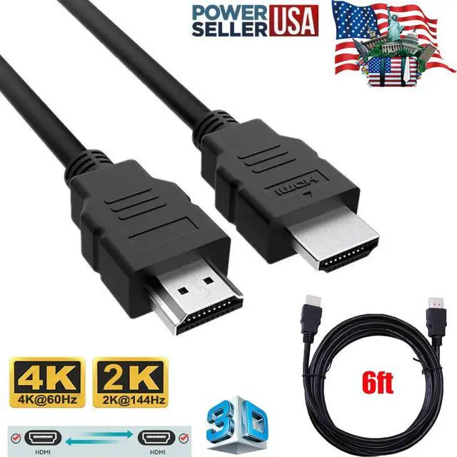 Main image of HDMI Cable 6FT Male To Male Ultra High Speed Premium 4K 3D HDTV XBOX PS4 1080p+ (3-Pack)