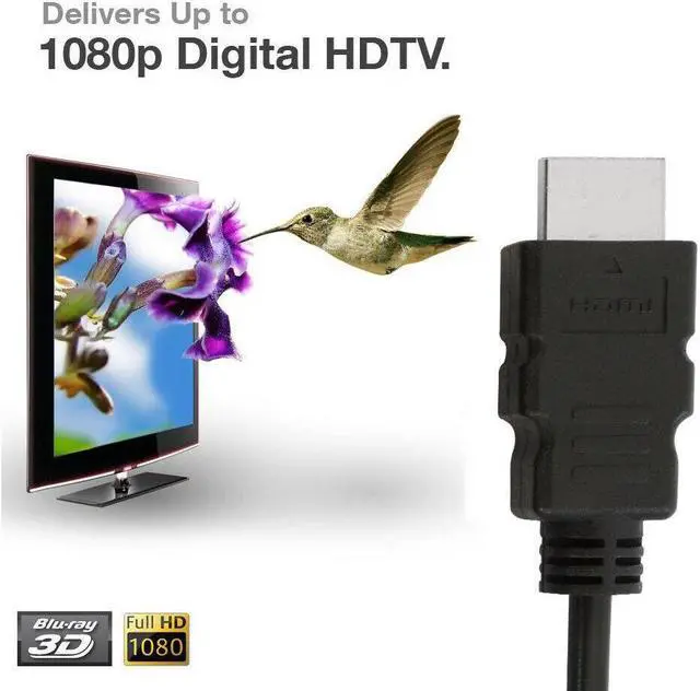 Alt view image 6 of 7 - HDMI Cable 6FT Male To Male Ultra High Speed Premium 4K 3D HDTV XBOX PS4 1080p+ (3-Pack)