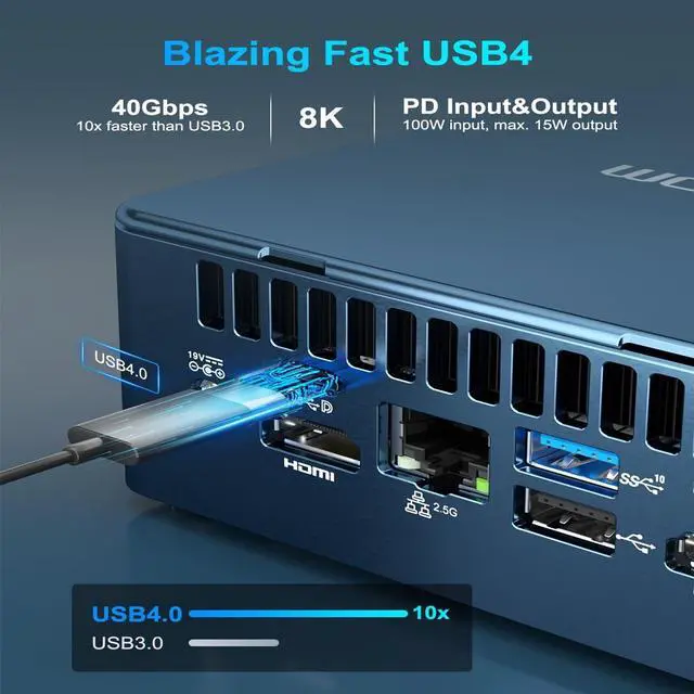 Alt view image 7 of 7 - GEEKOM Mini PC Mini IT13, 13th Intel Core i7-13700H (14C/20T, up to 5.0GHz), 32GB DDR4 RAM/1TB PCIe Gen4 SSD Mini Desktop NUC13, USB4.0/8K UHD/WiFi 6E/BT5.2, Home&Office Mini Desktop Computers