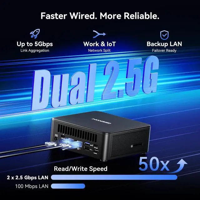 Alt view image 4 of 7 - GEEKOM IT13 MAX AI Mini PC(i9 13900HK Replacement), Intel Ultra 9 185H (65W) Idea Code/Tasks, DDR5 16GB 1TB SSD, Windows 11 Pro, Arc GPU, Video Editing, Dual 2.5GbE LAN,WiFi 7,8K Quad Display
