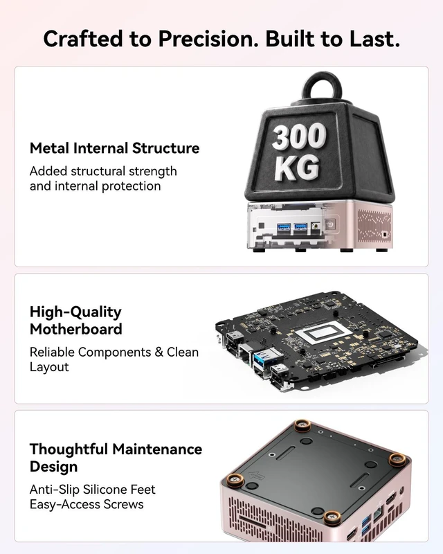 Alt view image 4 of 7 - GEEKOM A5 2027 Edition Mini PC, Ryzen 7 7730U, 16GB RAM 500GB M.2 NVMe SSD