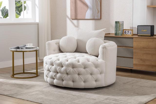 Damis tufted swivel online chair