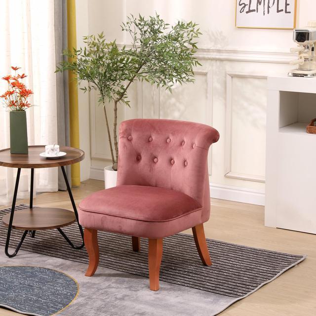 Small pink velvet discount chair