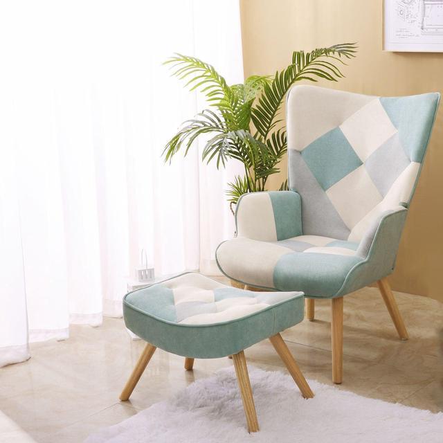 Side chair with discount ottoman