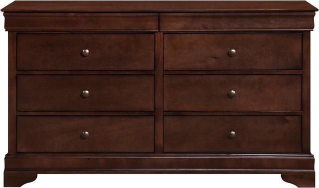 Louis Philippe Dresser with Cherry Finish with Antique Brass