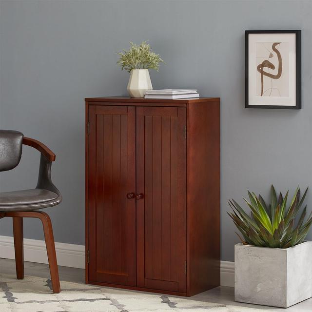 Double Door Storage Cabinet with Adjustable Shelves and Storage