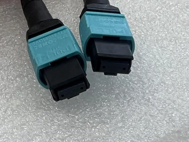 Alt view image 2 of 4 - MTP (US CONEC) 12 FIBER OM4 OFNP w/CORNING DISTRIBUTION AQUA TYPE B, 3 METER