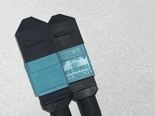 Alt view image 3 of 4 - MTP (US CONEC) 12 FIBER OM4 OFNP w/CORNING DISTRIBUTION AQUA TYPE B, 3 METER