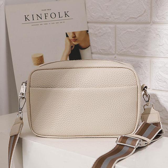 Trendy Women s Bags Pure Color PU Crossbody Bag Beige Newegg