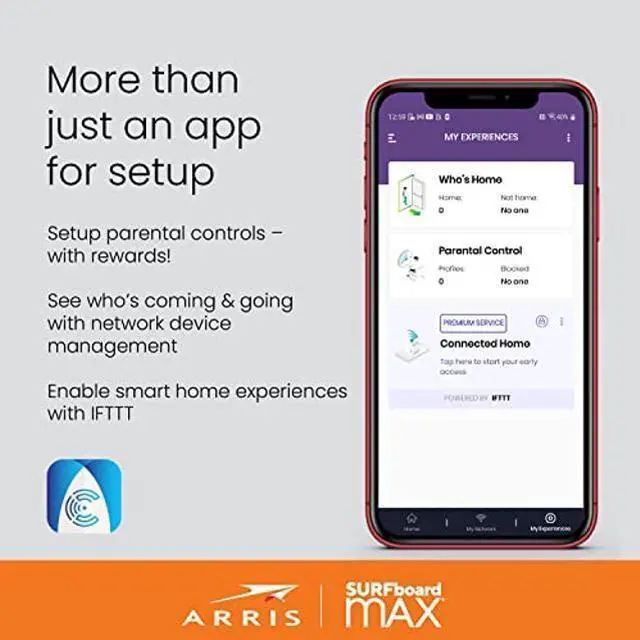 Alt view image 4 of 5 - ARRIS SURFboard mAX W121 Tri-Band Mesh Wi-Fi 6 System | AX6600 Wi-Fi Speeds up to 6.6 Gbps | Coverage up to 5,500 sq ft| 4.8 Gbps Backhaul | Two 1 Gbps Ports per Node | Alexa Support |2 Year Warranty