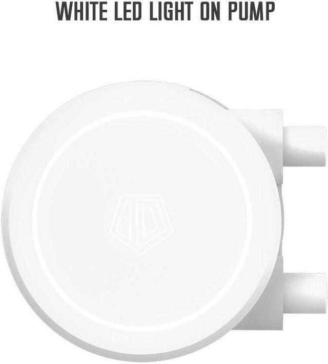Alt view image 2 of 7 - ID-COOLING FROSTFLOW X 240 Snow CPU Water Cooler LGA1700 Compatible AIO Cooler 240mm CPU Liquid Cooler White LED 2x120mm PWM Fans, Intel 1700/1200/115X, AMD AM4/AM5