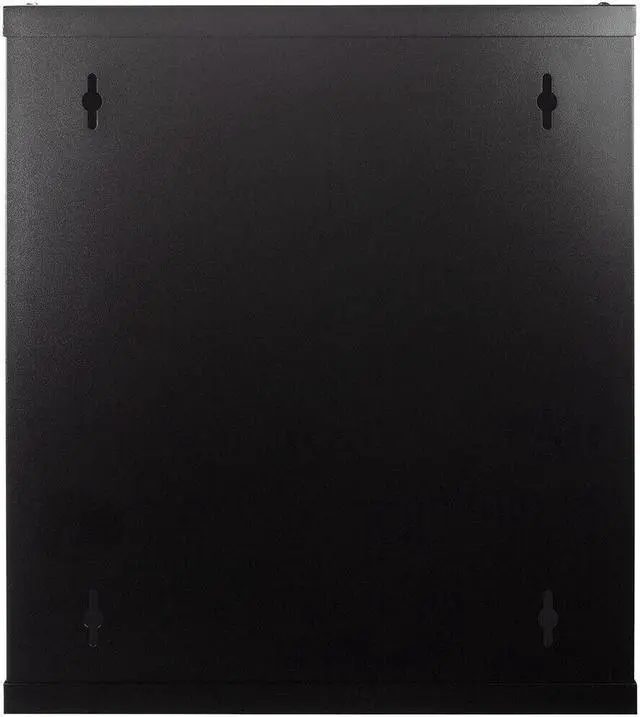 Alt view image 4 of 6 - 12U Wall Mount Network Server Data Cabinet Enclosure Rack Glass Door Lock w/ Fan