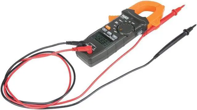 Alt view image 6 of 7 - Klein Tools CL120KIT Electrical Tester/Auto-Ranging Digital Clamp Meter Kit, GFCI Tester, Line Splitter, Pouch, Leads, 3 x AAA