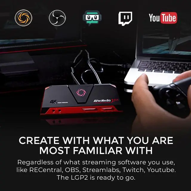 Alt view image 7 of 7 - AVerMedia GC513 Live Gamer Portable 2 Plus, 4K Pass-Through Capture Card for Game Streaming, Recording and Content Creating in Full HD 1080p60