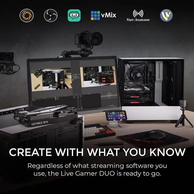 Alt view image 7 of 7 - AVerMedia Live Gamer Duo. Dual HDMI 1080p PCIe Video Capture Card, Stream with 4k60 HDR and FHD 240fps Pass-Through, Work with DSLR, Xbox Series x/s, PS5, Nintendo Switch, Windows 11 (GC570D)