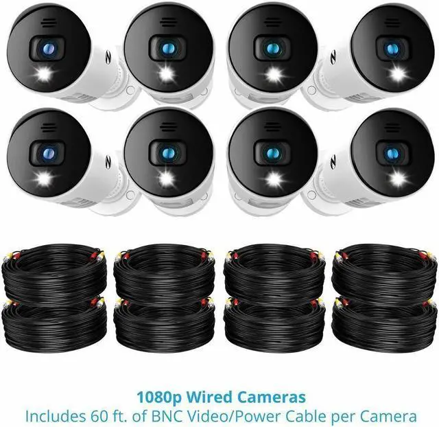 Alt view image 7 of 7 - Night Owl 8-Channel 8-Camera Wired Security Surveillance System with 1TB HDD