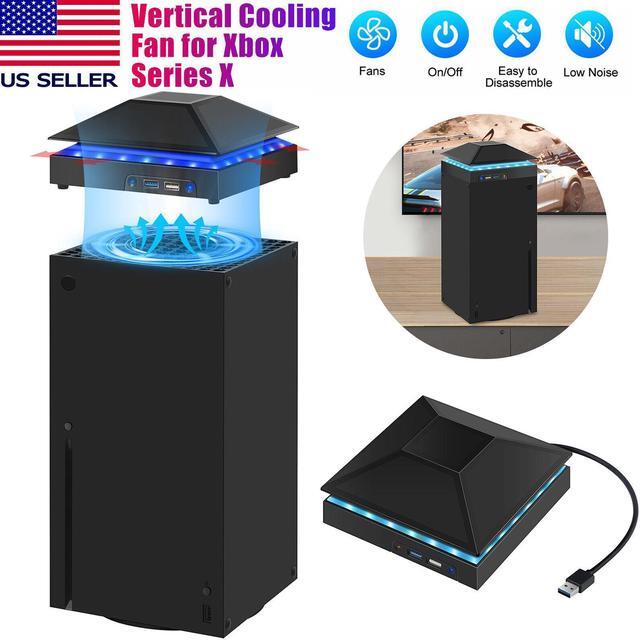 Alt view image 2 of 7 - Cooling Fan For Xbox Series X with 2-USB Interfaces 3 Speed Fan and RGB Lighting