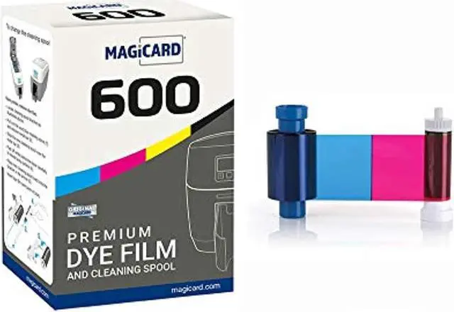 Alt view image 2 of 4 - Magicard 600 Printer 2 X Mb300ymcko Color Ribbon - Ymcko - 600 Prints (Total) With Premium Cr80 30 Mil Graphic Quality Pvc Cards - Qty 300