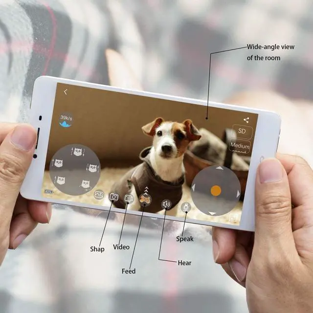 Alt view image 7 of 7 - Pet Camera: Owl Robot & Petalk AI II 1080 FHD Pet Camera Treat Dispenser Interactive Toy for Dogs Cats Remote App Control