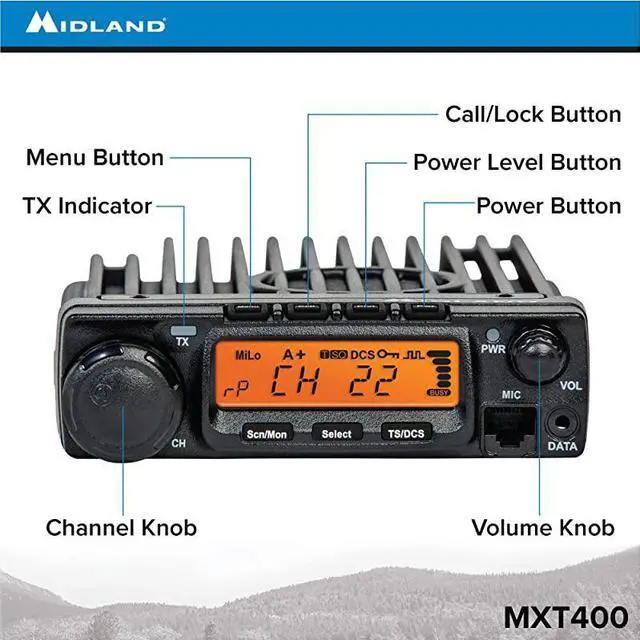 Alt view image 2 of 7 - 40 Watt MicroMobile Bundle Kit MicroMobile 40 Watt GMRS TwoWay Radio with Roll BarMirror Mount Antenna Cable and 3dB Gain Antenna