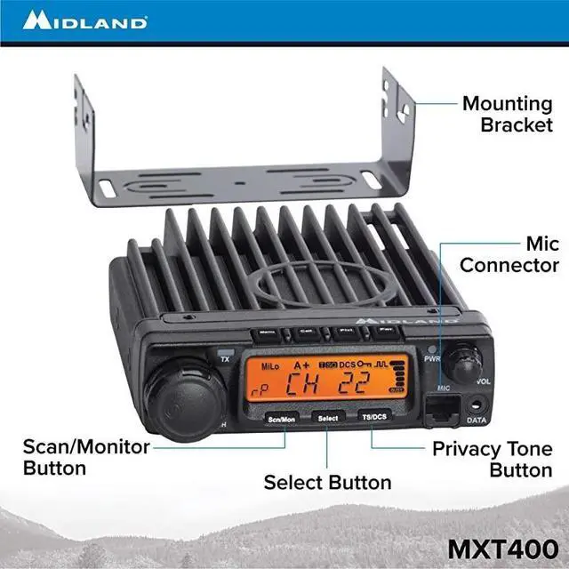 Alt view image 4 of 7 - 40 Watt MicroMobile Bundle Kit MicroMobile 40 Watt GMRS TwoWay Radio with Roll BarMirror Mount Antenna Cable and 3dB Gain Antenna