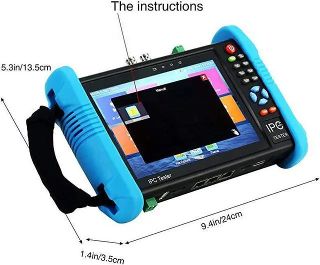 Alt view image 4 of 7 - Upgraded 7 inch IPS Touch Screen H.265 4K IPC-9800 Plus IP Camera Tester CCTV CVBS Analog Tester Built in WiFi with POE/WIFI/8G TF Card/HDMI Output/RJ45 TDR/Dual Window Test/Firmware