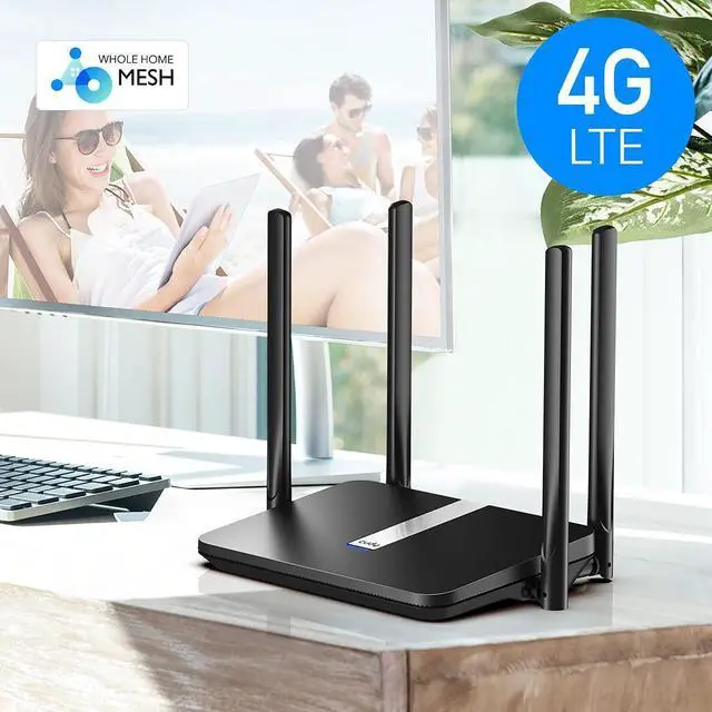 Alt view image 2 of 7 - Cudy AC1200 Dual Band Unlocked 4G LTE Modem Router with SIM Card Slot, 1200Mbps Mesh WiFi, EC25-AFX Qualcomm Chipset, 5dBi High Gain Antennas, DDNS, VPN, Cloudflare, LT500