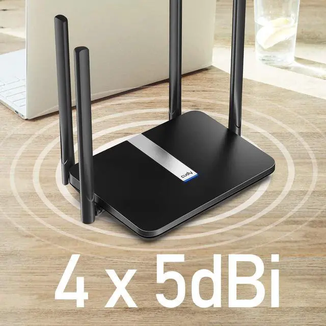 Alt view image 5 of 7 - Cudy AC1200 Dual Band Unlocked 4G LTE Modem Router with SIM Card Slot, 1200Mbps Mesh WiFi, EC25-AFX Qualcomm Chipset, 5dBi High Gain Antennas, DDNS, VPN, Cloudflare, LT500