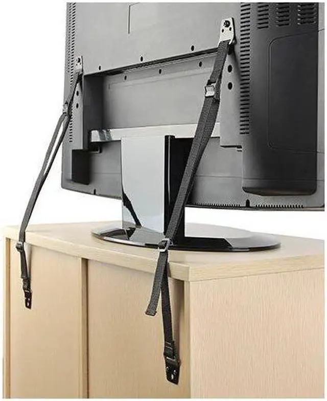 Alt view image 4 of 6 - Anti-Tip Safety Straps Fit Most Flat Screen TV and Furniture Heavy Duty