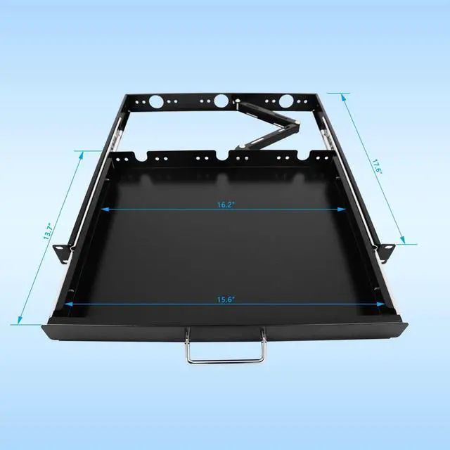 Main image of 1U Rack Mount Sliding Keyboard Drawer 19" Keyboard Tray