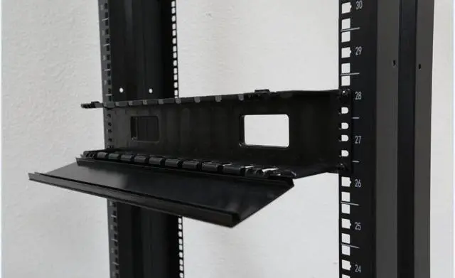 Main image of 2U Horizontal Rack Mount Cable Management Unit with Panel Plastic 19"