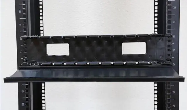 Alt view image 3 of 5 - 2U Horizontal Rack Mount Cable Management Unit with Panel Plastic 19"