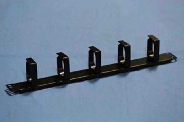 Main image of 1U Horizontal Rack Mount Metal Cable Management With 5 D-Rings