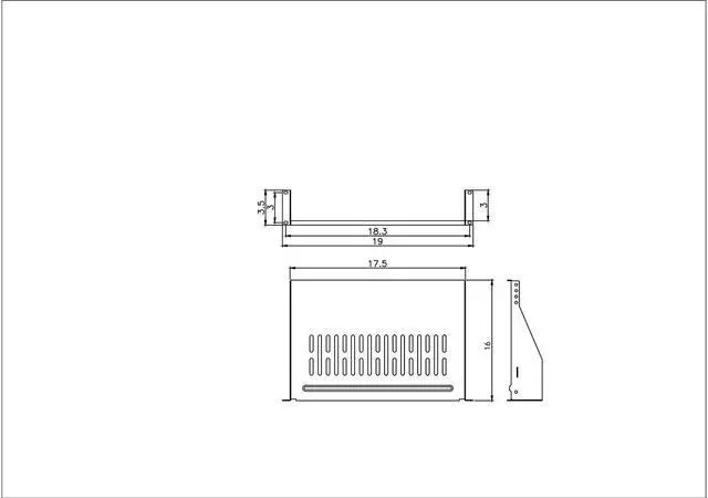 Alt view image 3 of 4 - 2 Pack 19" Vented Steel 2 Space 2U Rack Mount Cantilever Network Shelf 16" Deep
