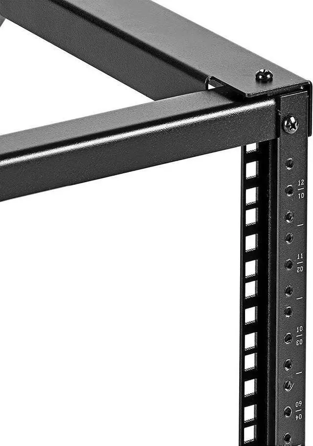 Alt view image 2 of 5 - NavePoint 9U Open Frame Wall Mount Server Rack for 19" Networking IT Equipment & A/V Gear, 24.81" Depth, 198 lbs Weight Capacity, 12-24 Threaded