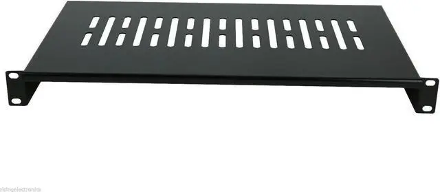 Alt view image 2 of 5 - 19" 1U 8"(210mm) Deep Cantilever Server Shelf Vented Rack Mount